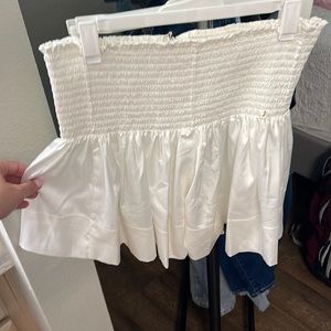 White & Black shorts - flowy satin